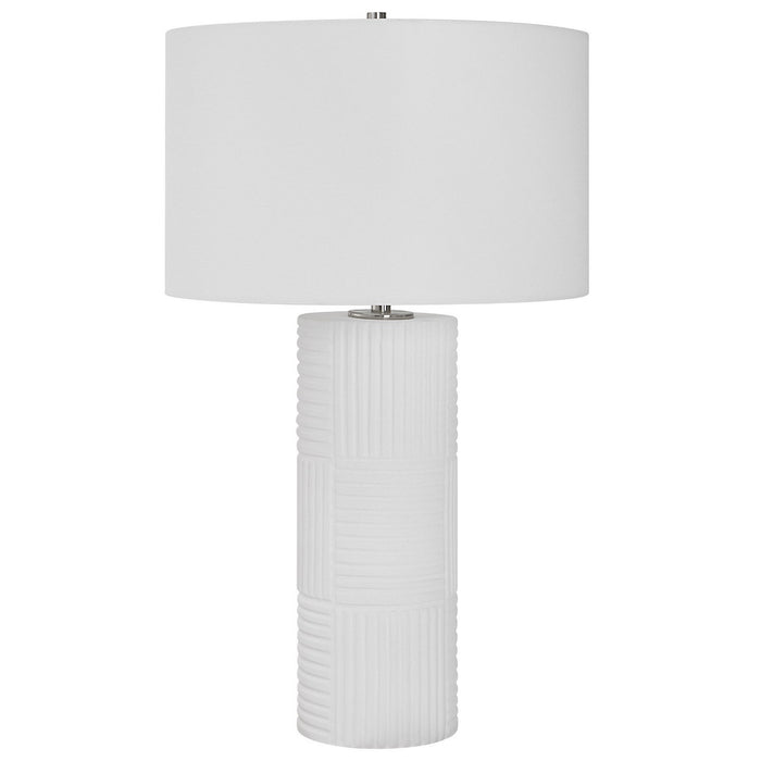 Uttermost 30068 One Light Table Lamp, Brushed Nickel