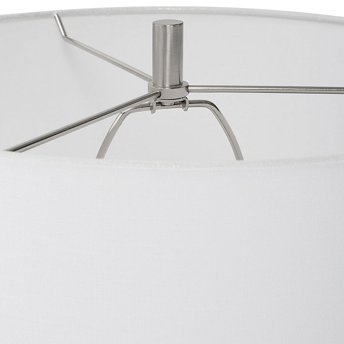 Uttermost 30068 One Light Table Lamp, Brushed Nickel