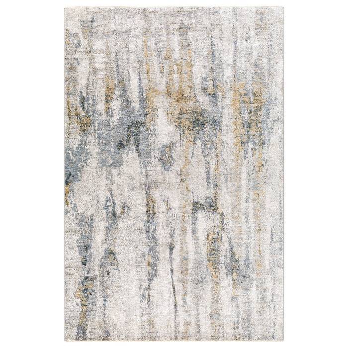 Uttermost 71506-5 Rug, Light Beige, Cream, Denim Blue, And Gray
