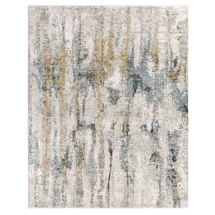 Uttermost 71506-5 Rug, Light Beige, Cream, Denim Blue, And Gray