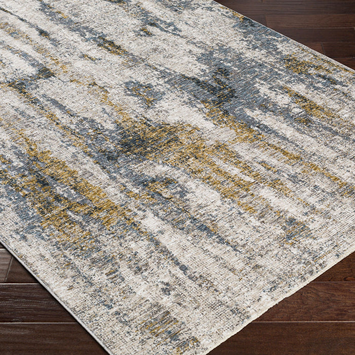 Uttermost 71506-5 Rug, Light Beige, Cream, Denim Blue, And Gray