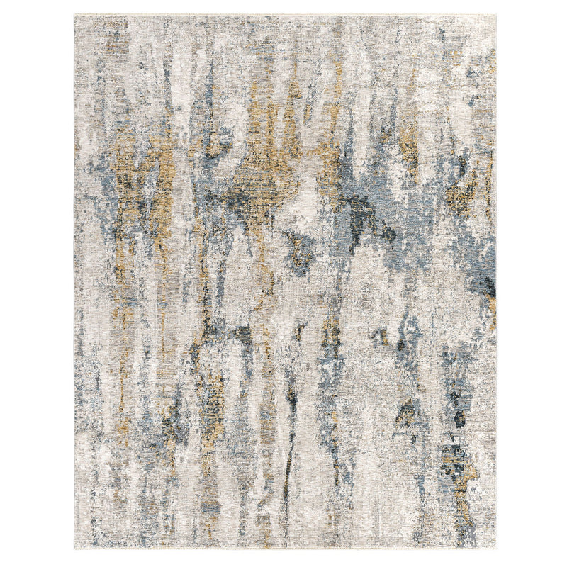 Uttermost 71506-8 Rug, Light Beige, Cream, Denim Blue, And Gray
