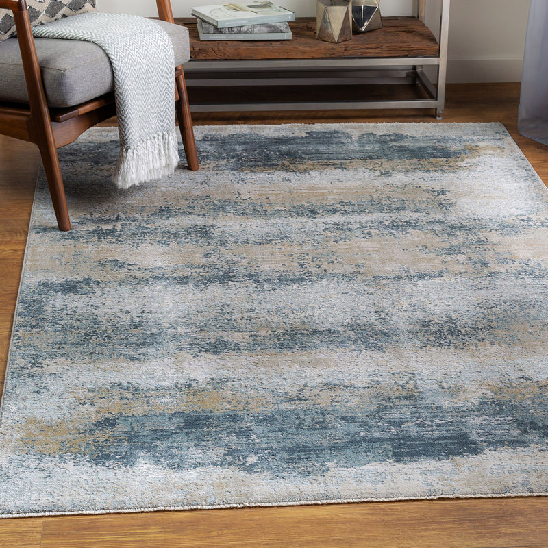 Uttermost 71507-5 Rug, Sage, Taupe, Light Gray, White, Pale Blue, Olive, Navy, Teal