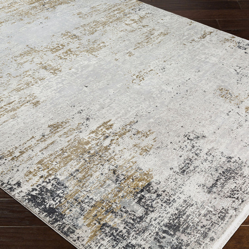 Uttermost 71508-10 Rug, White, Charcoal, Saffron, Gray