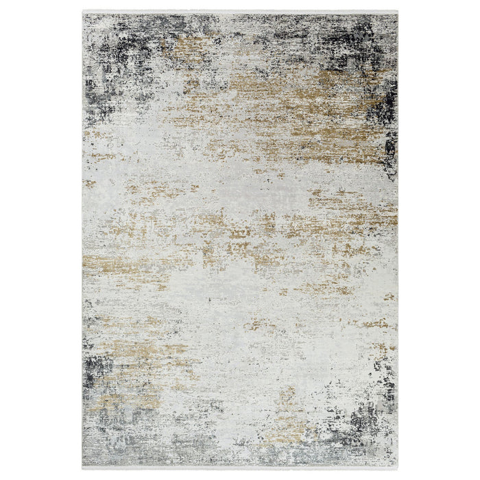 Uttermost 71508-5 Rug, White, Charcoal, Saffron, Gray