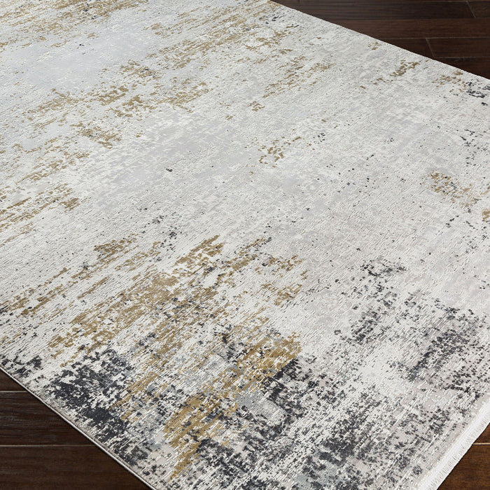 Uttermost 71508-5 Rug, White, Charcoal, Saffron, Gray