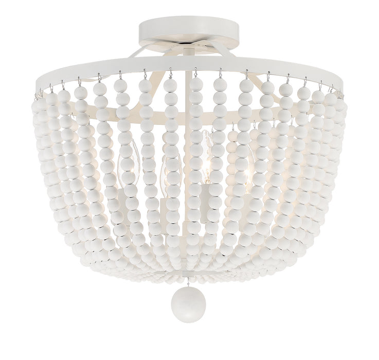 Crystorama 604-MT_CEILING Four Light Semi Flush Mount, Matte White