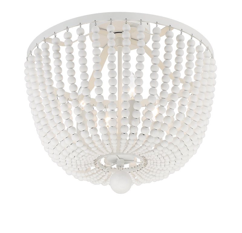 Crystorama 604-MT_CEILING Four Light Semi Flush Mount, Matte White