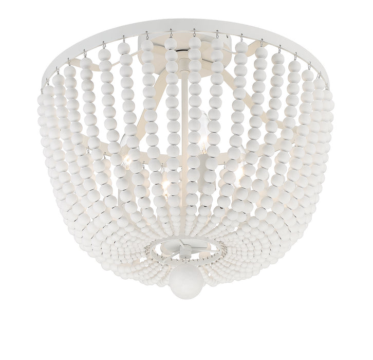 Crystorama 604-MT_CEILING Four Light Semi Flush Mount, Matte White