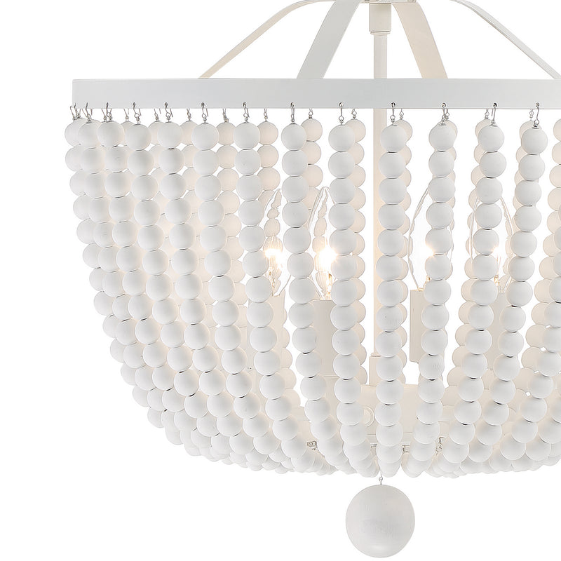 Crystorama 604-MT_CEILING Four Light Semi Flush Mount, Matte White