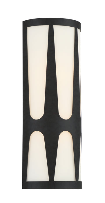 Crystorama ROY-802-BK Two Light Wall Sconce, Black