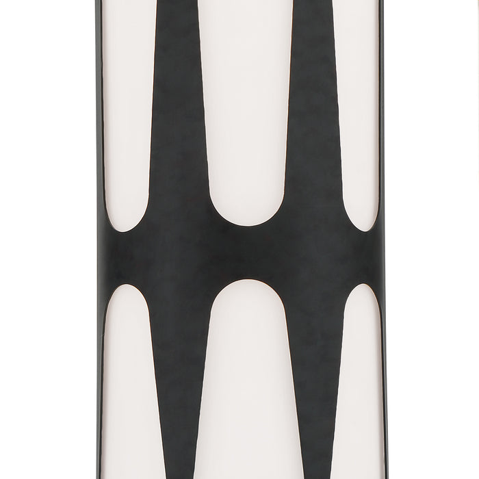 Crystorama ROY-802-BK Two Light Wall Sconce, Black