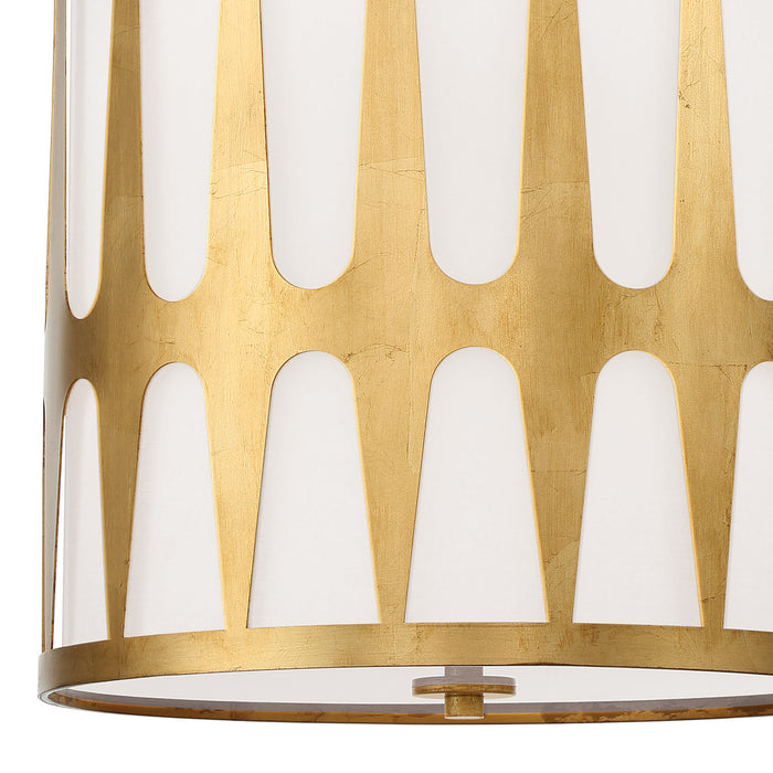 Crystorama ROY-805-GA Four Light Pendant, Antique Gold