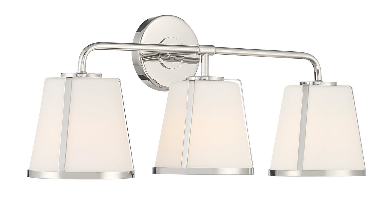 Crystorama FUL-913-PN Three Light Bath, Polished Nickel