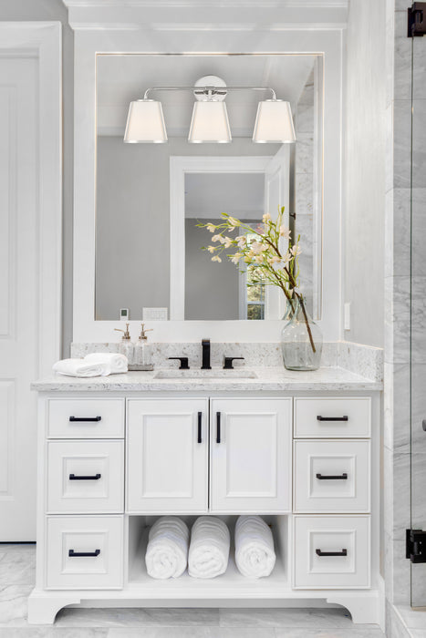 Crystorama FUL-913-PN Three Light Bath, Polished Nickel