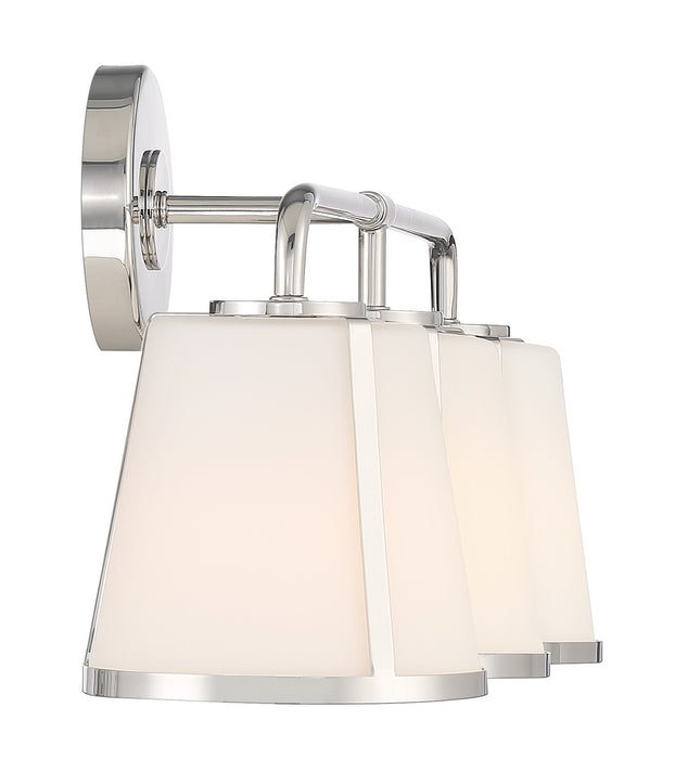 Crystorama FUL-913-PN Three Light Bath, Polished Nickel