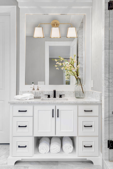 Crystorama FUL-913-GA Three Light Bath, Antique Gold