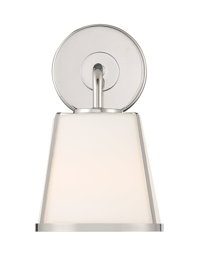 Crystorama FUL-911-PN One Light Wall Sconce, Polished Nickel