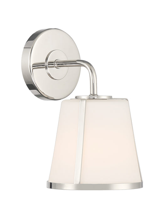 Crystorama FUL-911-PN One Light Wall Sconce, Polished Nickel