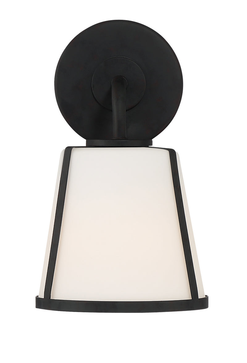 Crystorama FUL-911-BK One Light Wall Sconce, Black