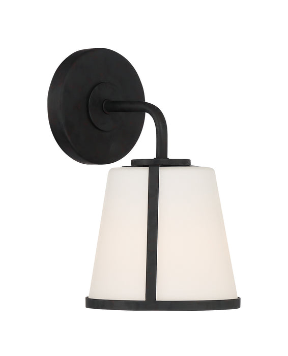 Crystorama FUL-911-BK One Light Wall Sconce, Black