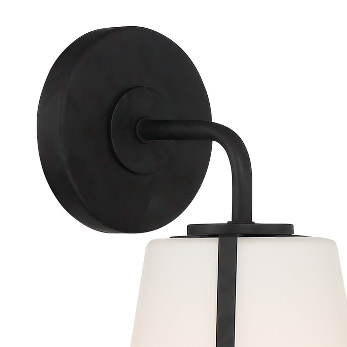 Crystorama FUL-911-BK One Light Wall Sconce, Black