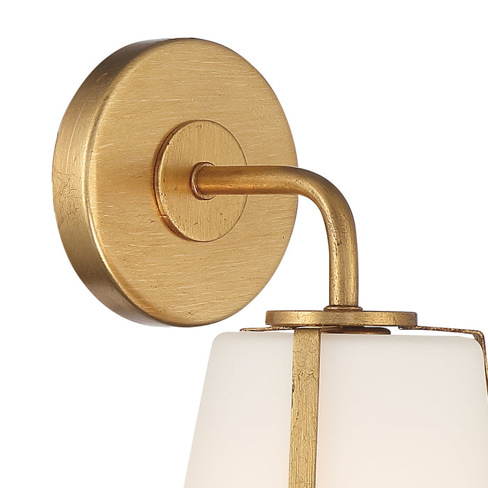 Crystorama FUL-911-GA One Light Wall Sconce, Antique Gold
