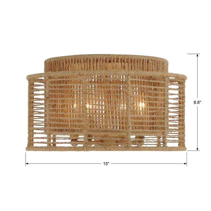 Crystorama JAY-A5000-BS Four Light Flush Mount, Burnished Silver