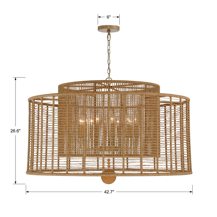 Crystorama JAY-A5009-BS 12 Light Chandelier, Burnished Silver