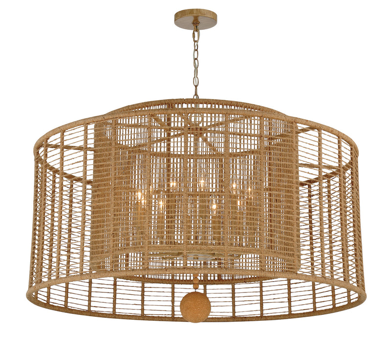 Crystorama JAY-A5009-BS 12 Light Chandelier, Burnished Silver