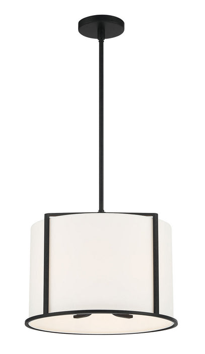 Crystorama CAR-9204-BK Four Light Pendant, Black