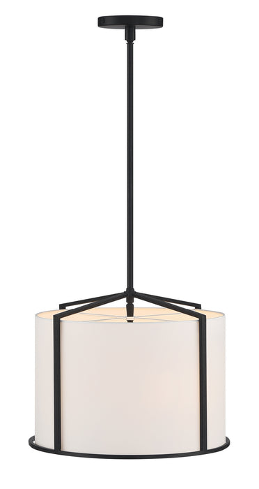 Crystorama CAR-9204-BK Four Light Pendant, Black