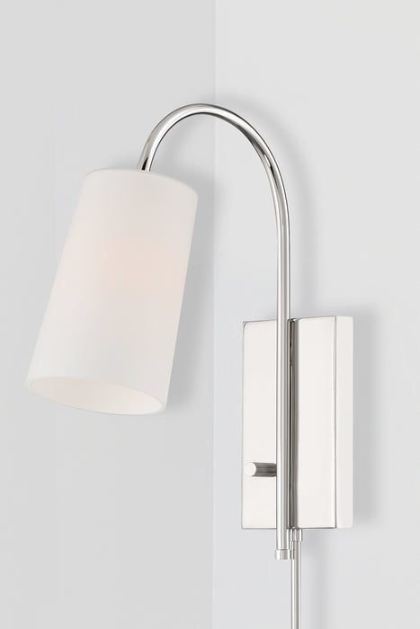 Crystorama ALX-4501-PN One Light Wall Sconce, Polished Nickel