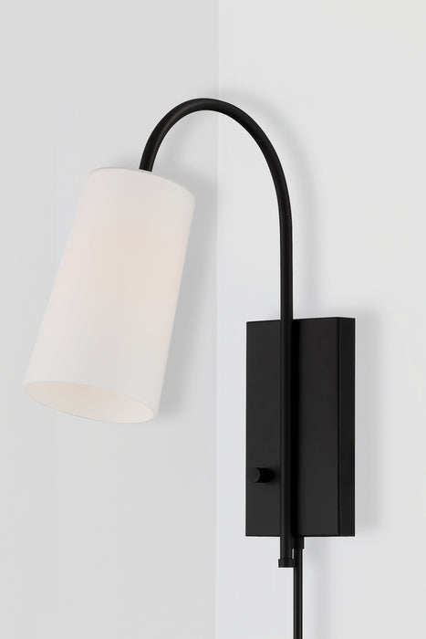 Crystorama ALX-4501-MK One Light Wall Sconce, Matte Black