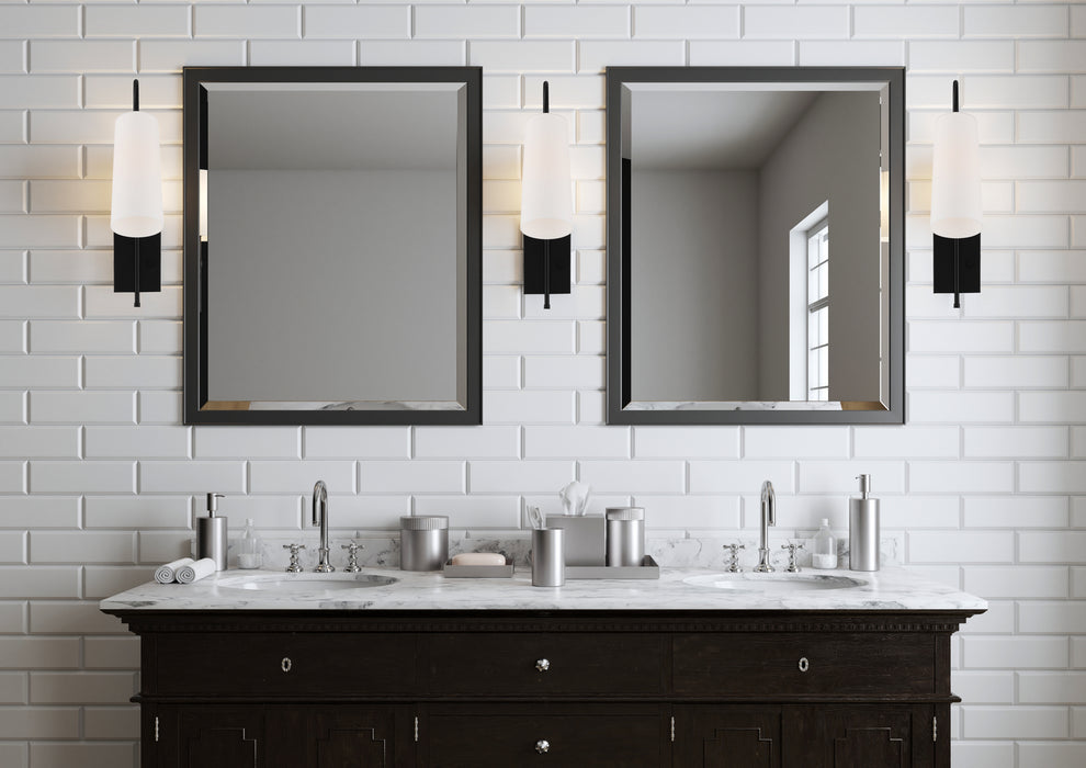 Crystorama ALX-4501-MK One Light Wall Sconce, Matte Black