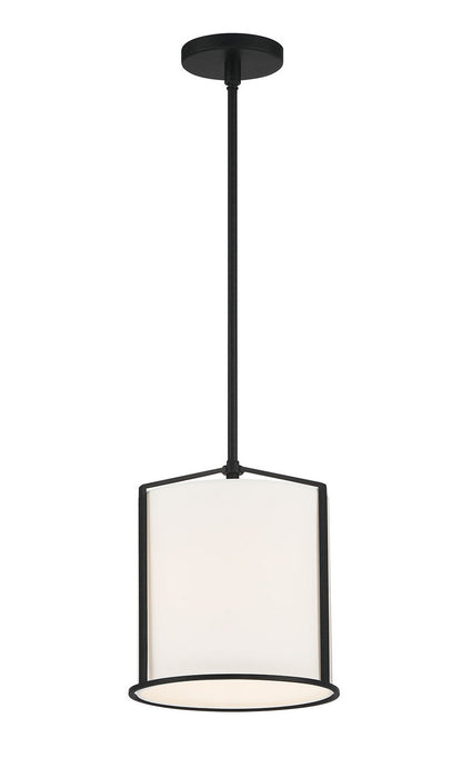 Crystorama CAR-9201-BK One Light Pendant, Black
