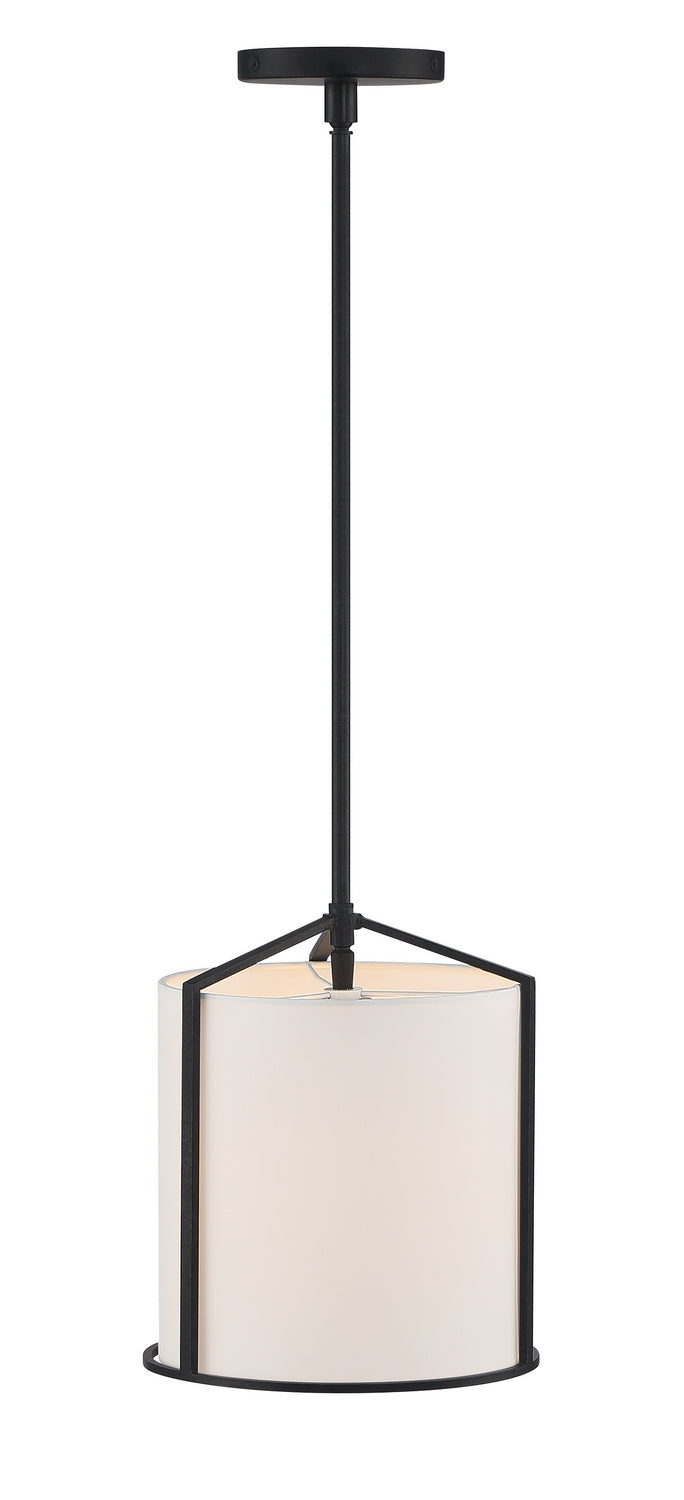 Crystorama CAR-9201-BK One Light Pendant, Black