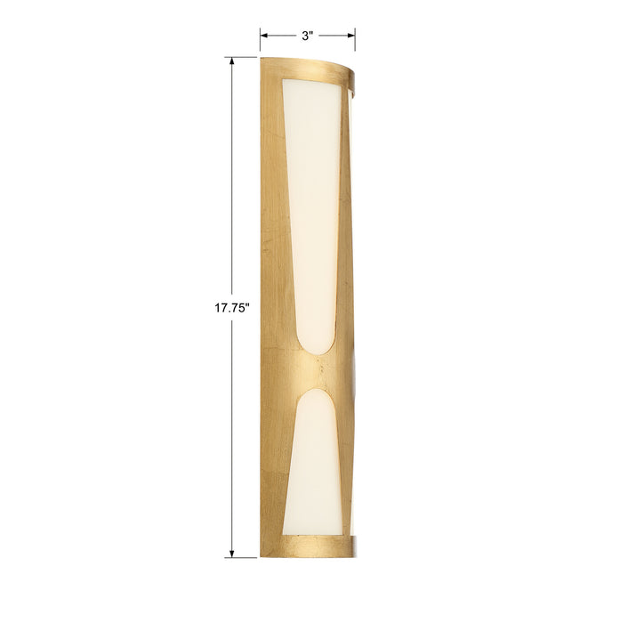 Crystorama ROY-802-GA Two Light Wall Sconce, Antique Gold