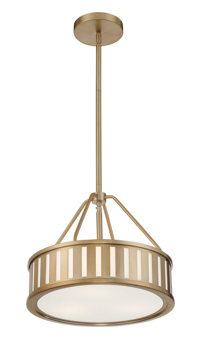 Crystorama KEN-8303-VG Three Light Pendant, Vibrant Gold
