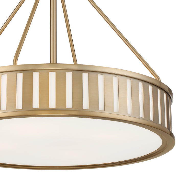 Crystorama KEN-8304-VG Four Light Pendant, Vibrant Gold