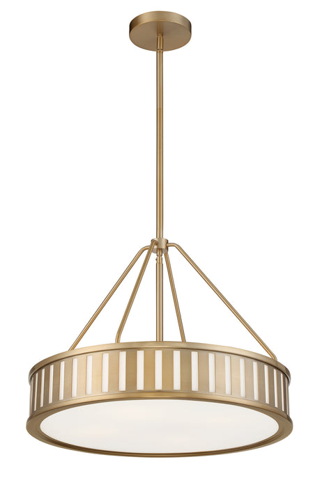 Crystorama KEN-8304-VG Four Light Pendant, Vibrant Gold