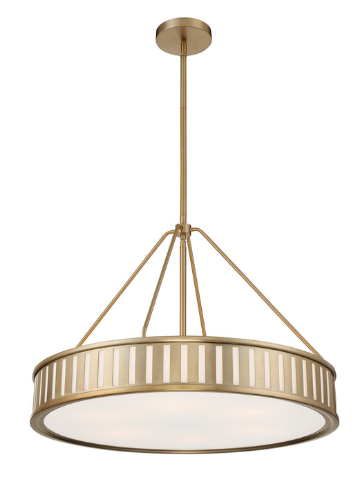 Crystorama KEN-8306-VG Six Light Pendant, Vibrant Gold