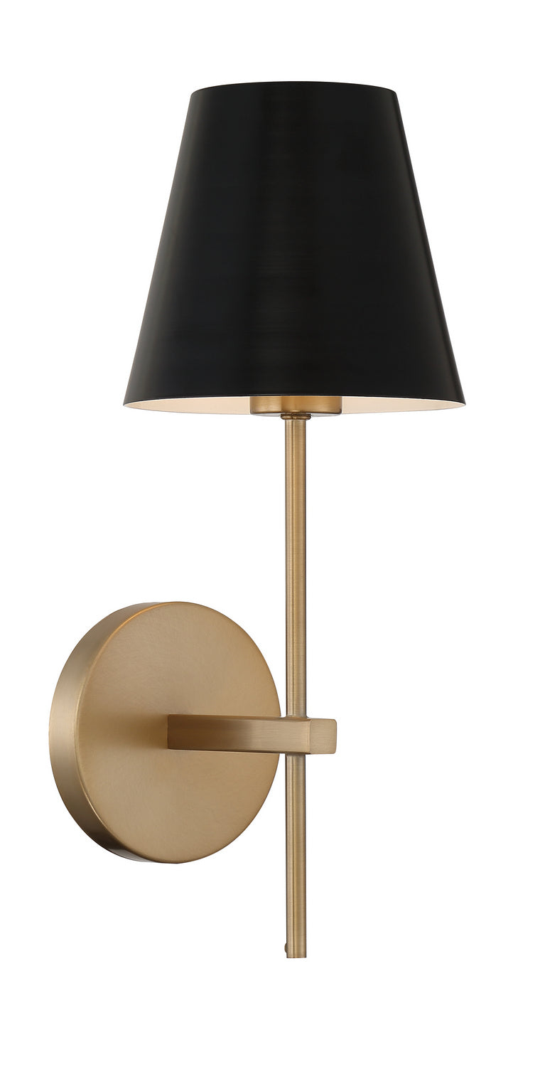 Crystorama XAV-B8321-VG One Light Wall Sconce, Vibrant Gold