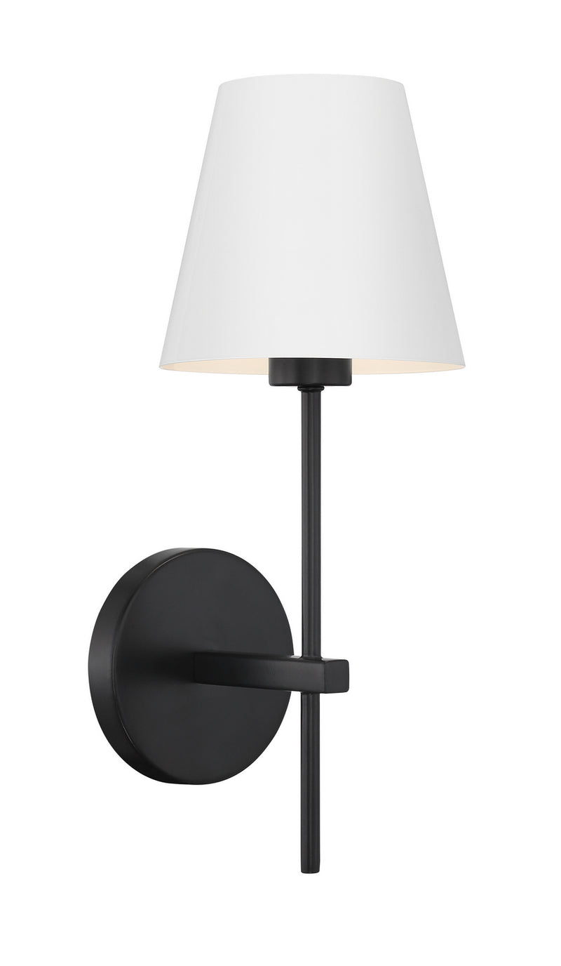 Crystorama XAV-B8321-MK One Light Wall Sconce, Matte Black