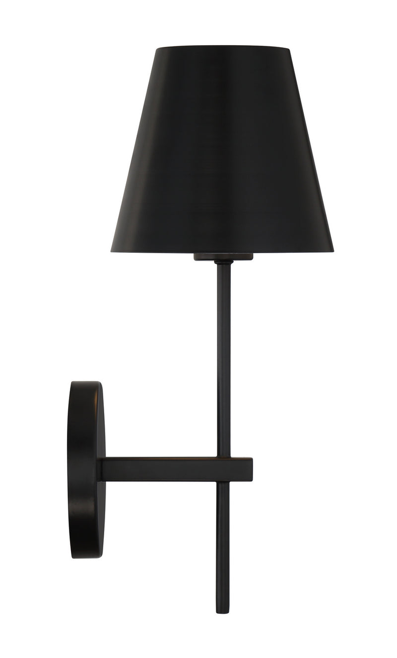 Crystorama XAV-B8321-MK One Light Wall Sconce, Matte Black