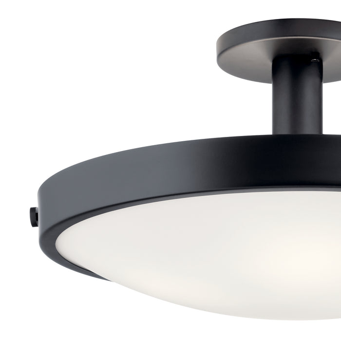 Kichler 42246BK Four Light Semi Flush Mount, Black