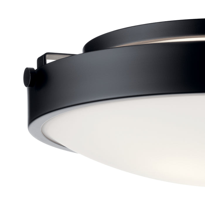 Kichler 42275BK Three Light Flush Mount, Black