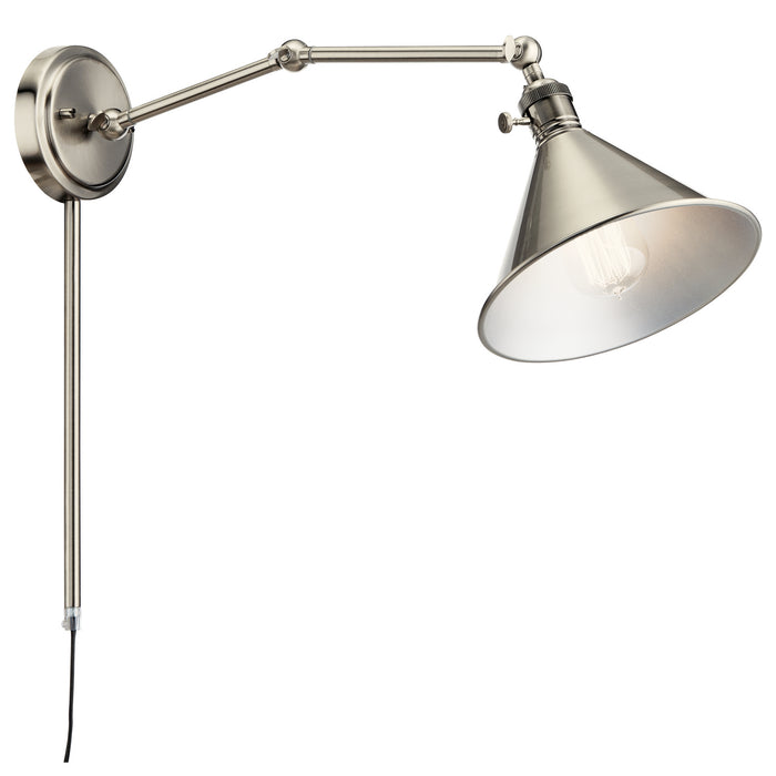 Kichler 43115CLP One Light Wall Sconce, Classic Pewter