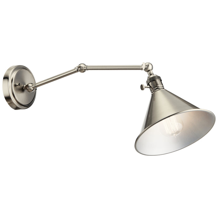 Kichler 43115CLP One Light Wall Sconce, Classic Pewter