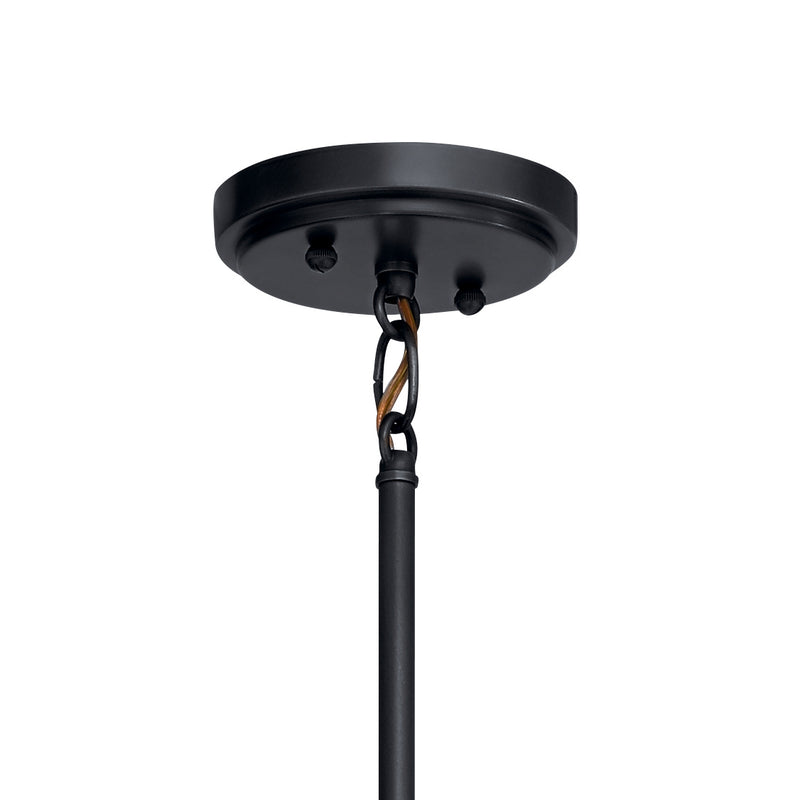 Kichler 43694BK Five Light Chandelier, Black